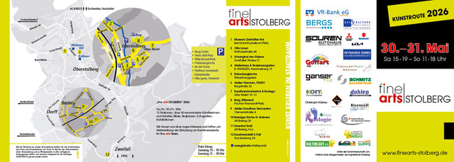 Kunstroute 2026 Flyer Vorderseite